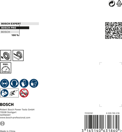 عجلة Bosch PRO المصنوعة من أسلاك الفولاذ المقاوم للصدأ 115 × 0.5 ملم.